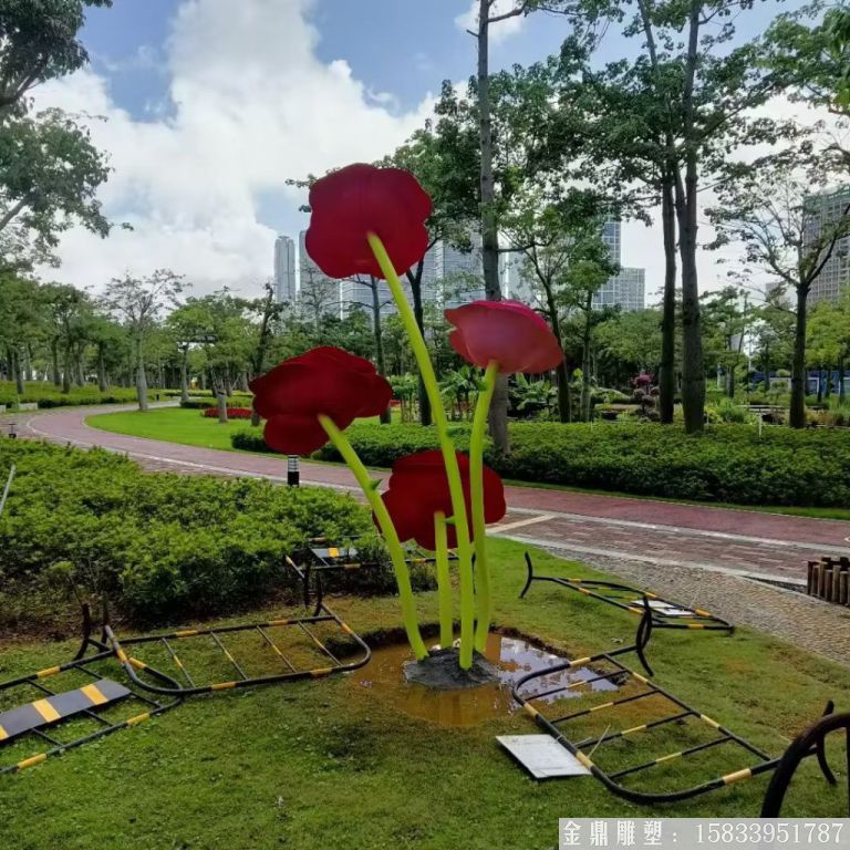 不锈钢仿真玫瑰花雕塑,公园花朵雕塑3 不锈钢仿真玫瑰花雕塑,公园花朵雕塑3