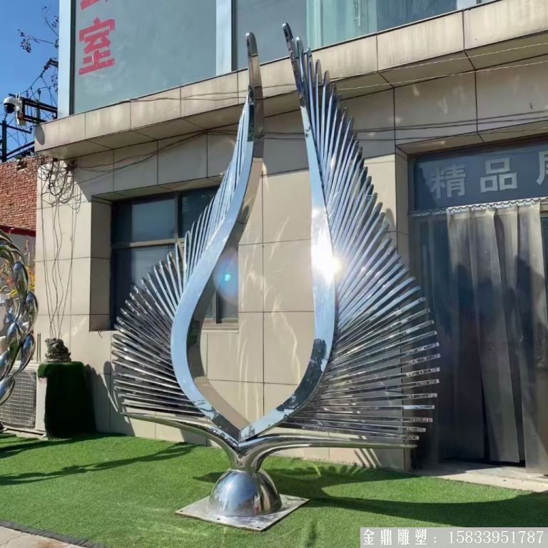不锈钢翅膀雕塑,异型雕塑
