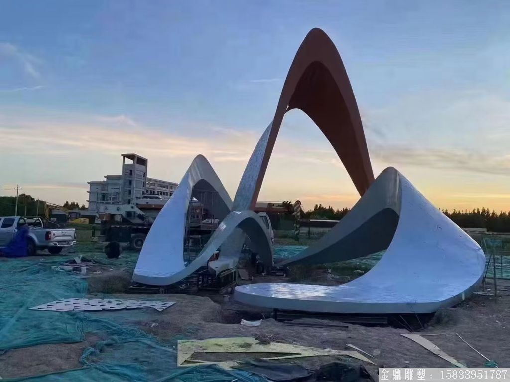 不锈钢景观灯光雕塑,园林发光雕塑镂空